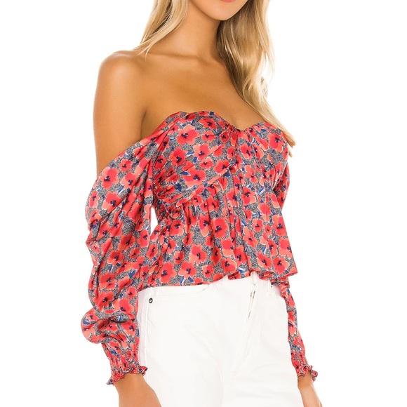 COPY - x REVOLVE Burna Blouse in Red Poppy Floral
House of Harlow 1960 size sma… - Picture 3 of 5